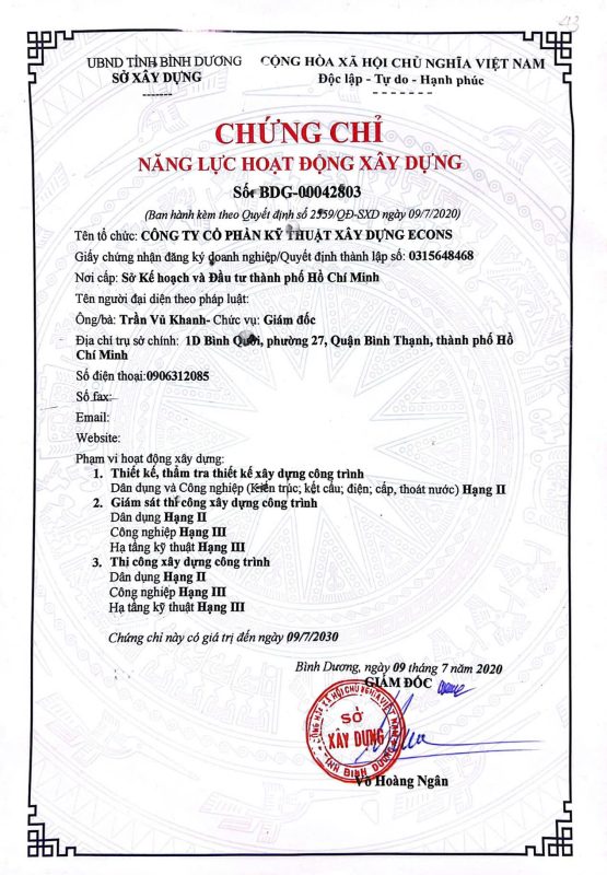 KIỂM ĐỊNH XÂY DỰNG ECONS