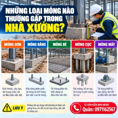 Những loại móng nào thường gặp trong nhà xưởng?