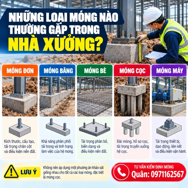 Những loại móng nào thường gặp trong nhà xưởng?