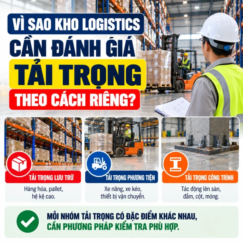 Vì sao kho logistics cần đánh giá tải trọng theo cách riêng?