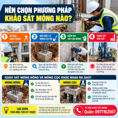 Nên chọn phương pháp khảo sát móng nào?