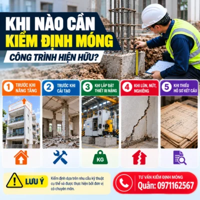 Khi nào công trình hiện hữu cần kiểm định móng?