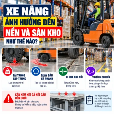 Xe nâng ảnh hưởng đến nền và sàn kho như thế nào?